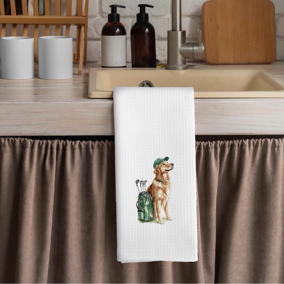 Other - ✨NWT - Golden Retriever Golf Kitchen Towel✨